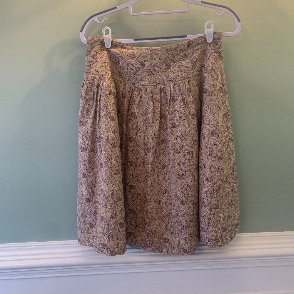 George by Mark Eisen lined paisley knee length skirt size 6